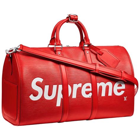 supreme lv red bag|louis vuitton supreme duffle.